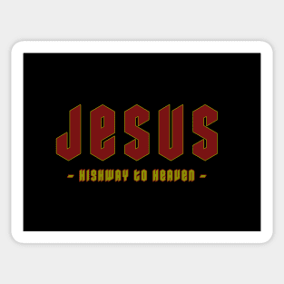 Jesus - Highway to Heaven - Christian Rock Sticker